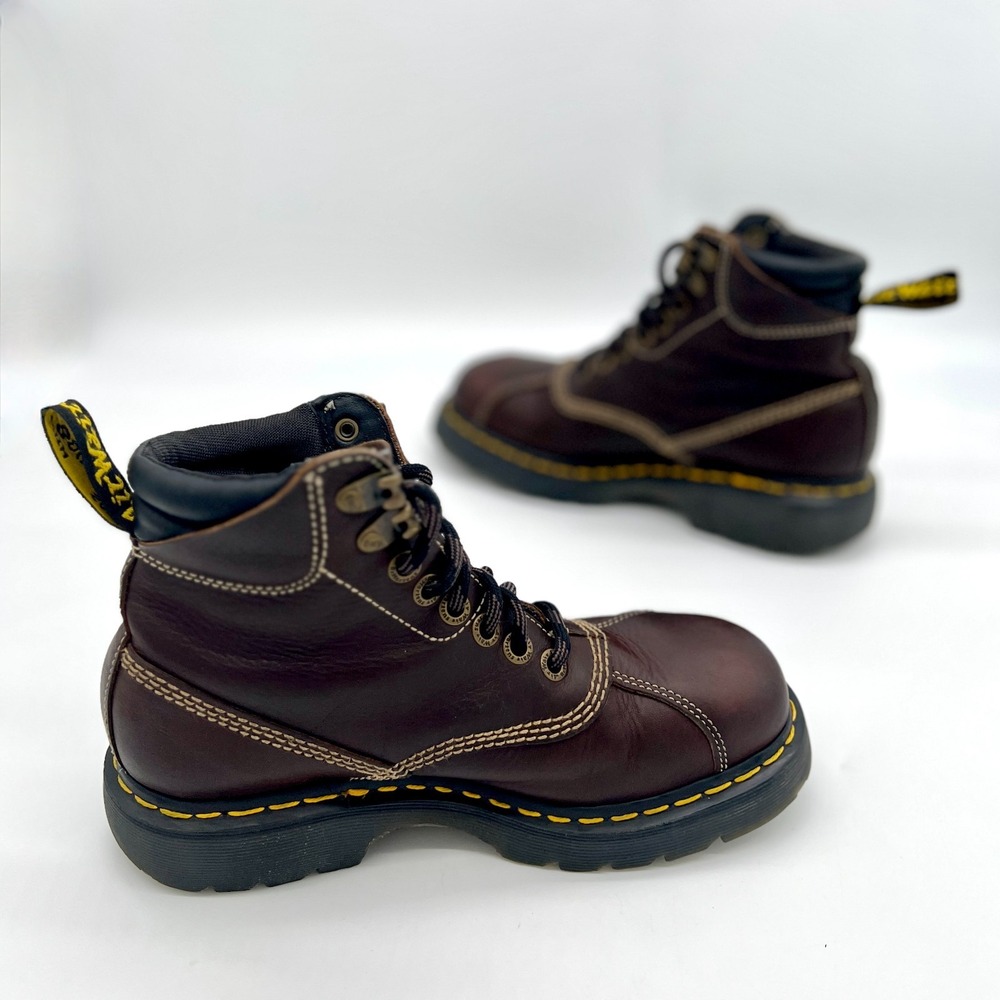 Vintage Dr. Martens 8A88 Boots Womens 7 UK 6 Brown Leather Chunky Platform Rare